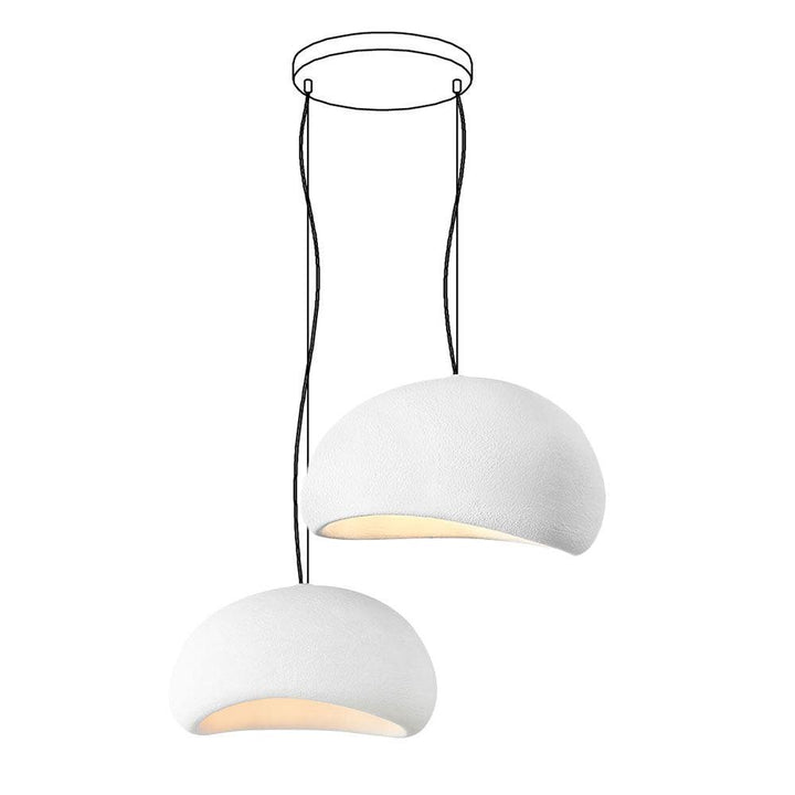 Lampadario Wabi-Sabi grappolo di Ciottoli Forma organica minimalista Artistico