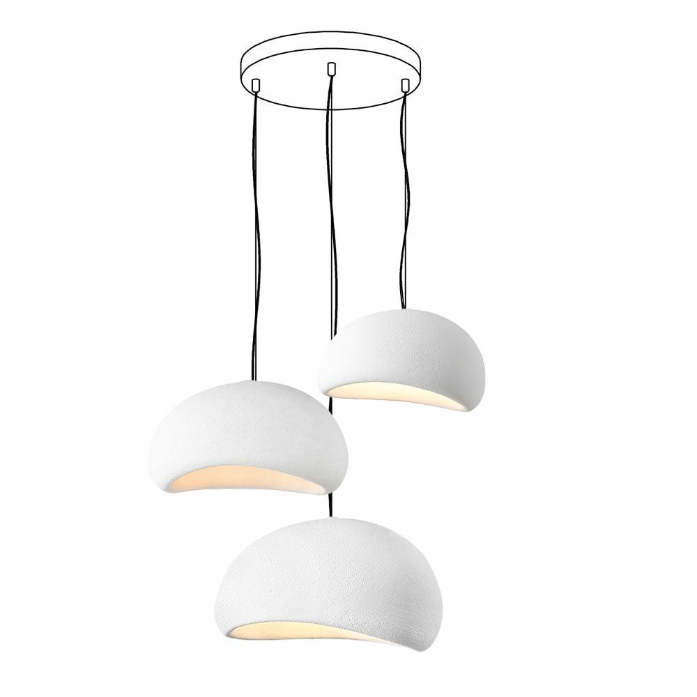 Lampadario Wabi-Sabi grappolo di Ciottoli Forma organica minimalista Artistico