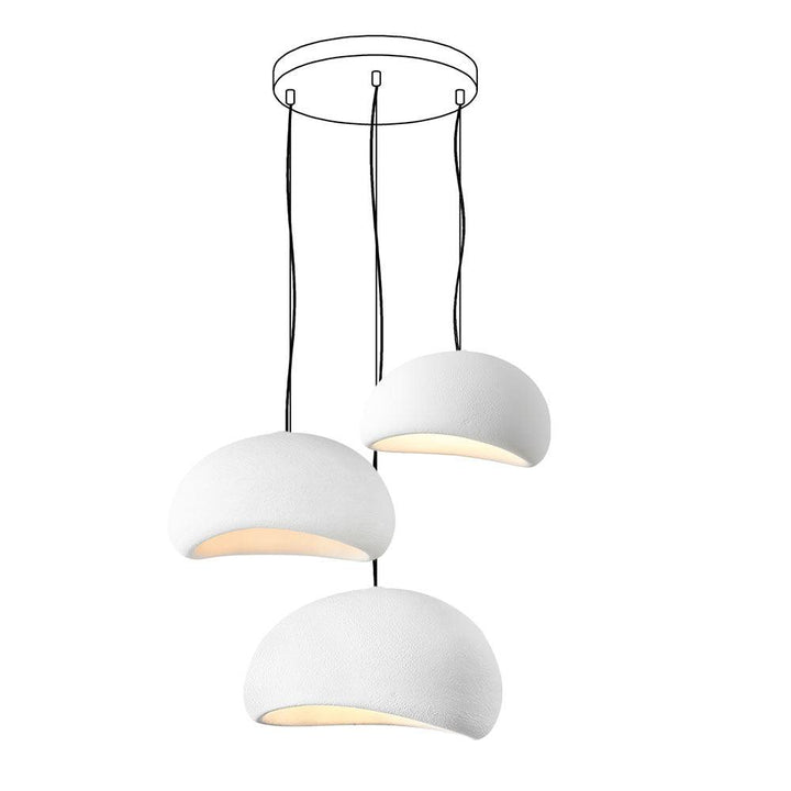 Lampadario Wabi-Sabi grappolo di Ciottoli Forma organica minimalista Artistico