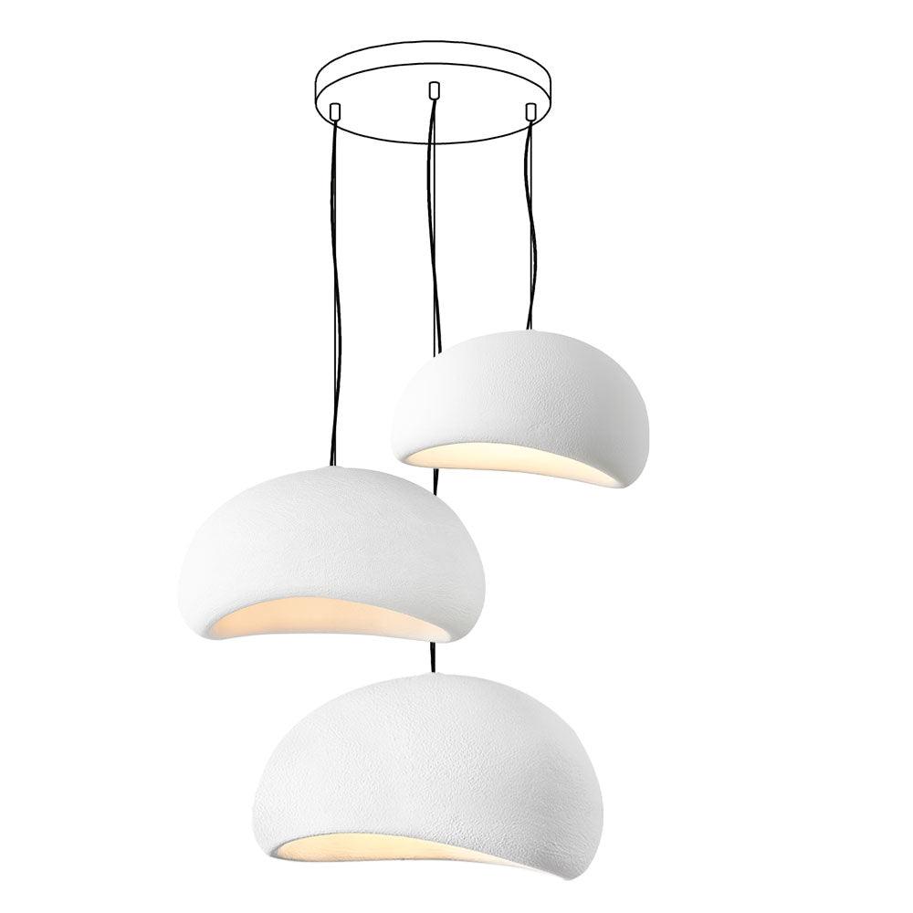 Lampadario Wabi-Sabi grappolo di Ciottoli Forma organica minimalista Artistico