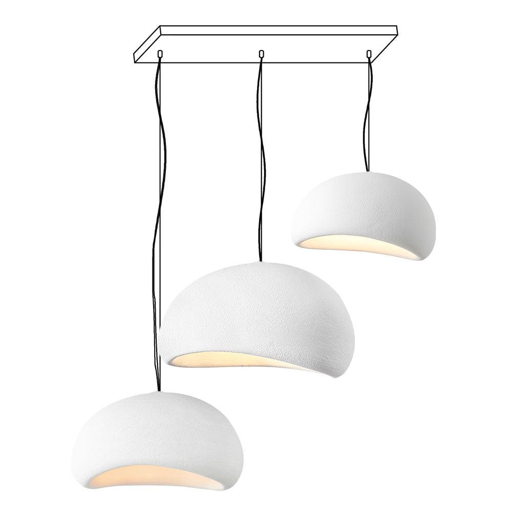 Lampadario Wabi-Sabi grappolo di Ciottoli Forma organica minimalista Artistico