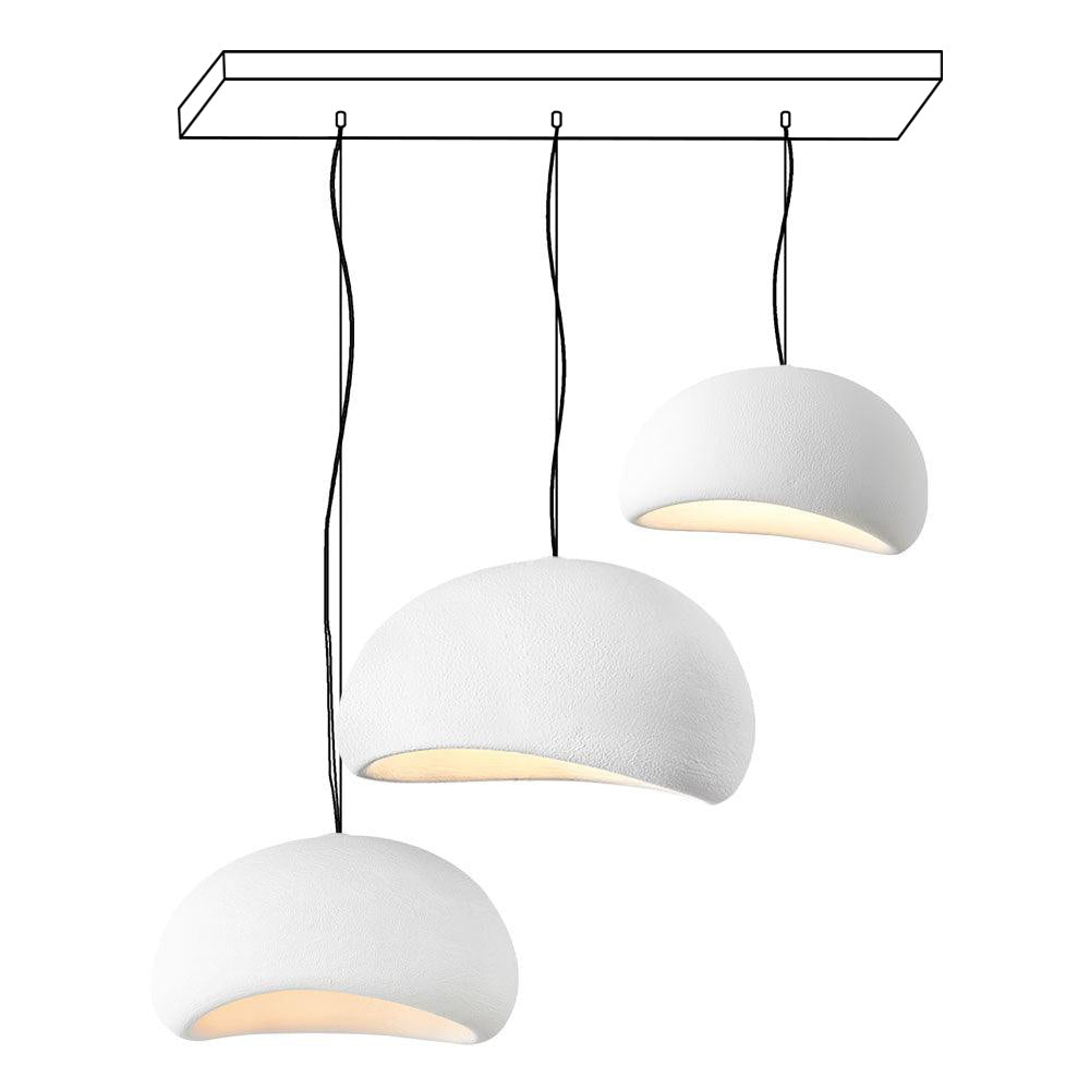 Lampadario Wabi-Sabi grappolo di Ciottoli Forma organica minimalista Artistico