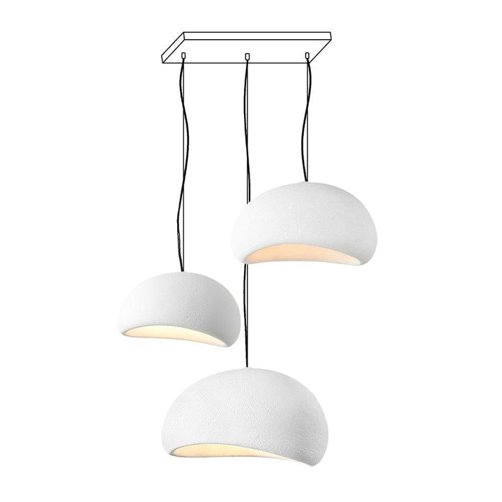 Lampadario Wabi-Sabi grappolo di Ciottoli Forma organica minimalista Artistico