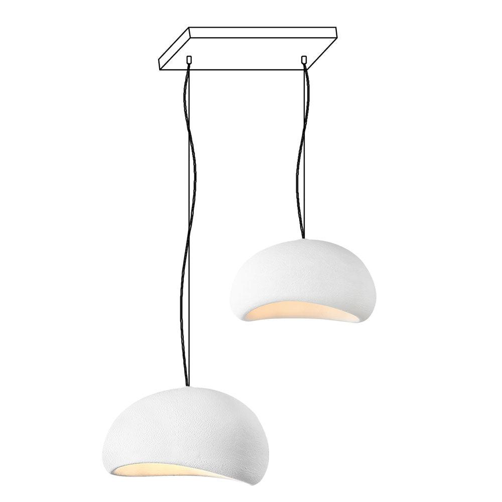 Lampadario Wabi-Sabi grappolo di Ciottoli Forma organica minimalista Artistico