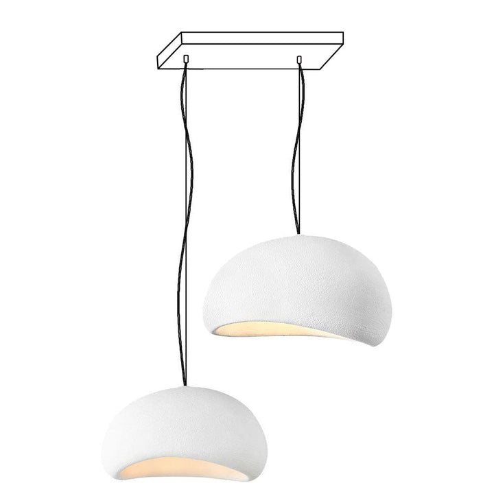 Lampadario Wabi-Sabi grappolo di Ciottoli Forma organica minimalista Artistico