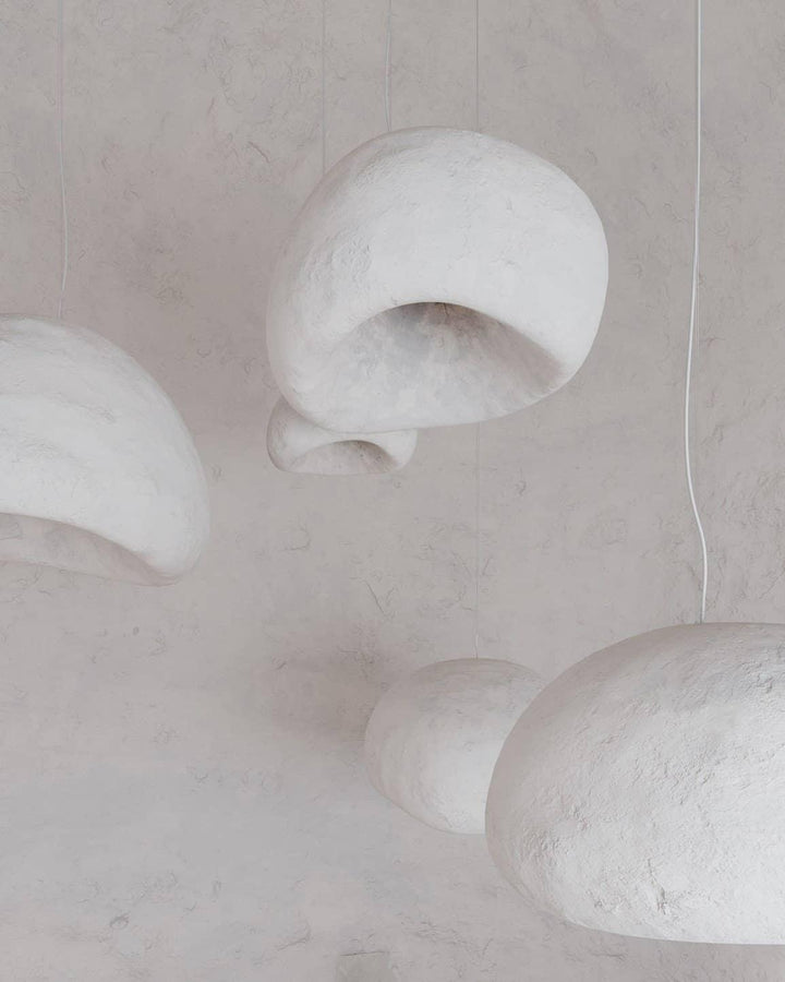 Lampadario Wabi-Sabi grappolo di Ciottoli Forma organica minimalista Artistico