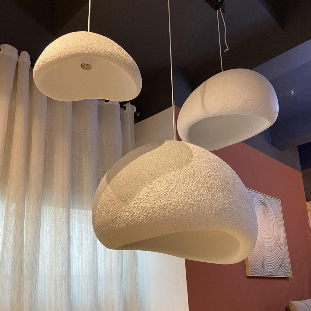 Lampadario Wabi-Sabi grappolo di Ciottoli Forma organica minimalista Artistico