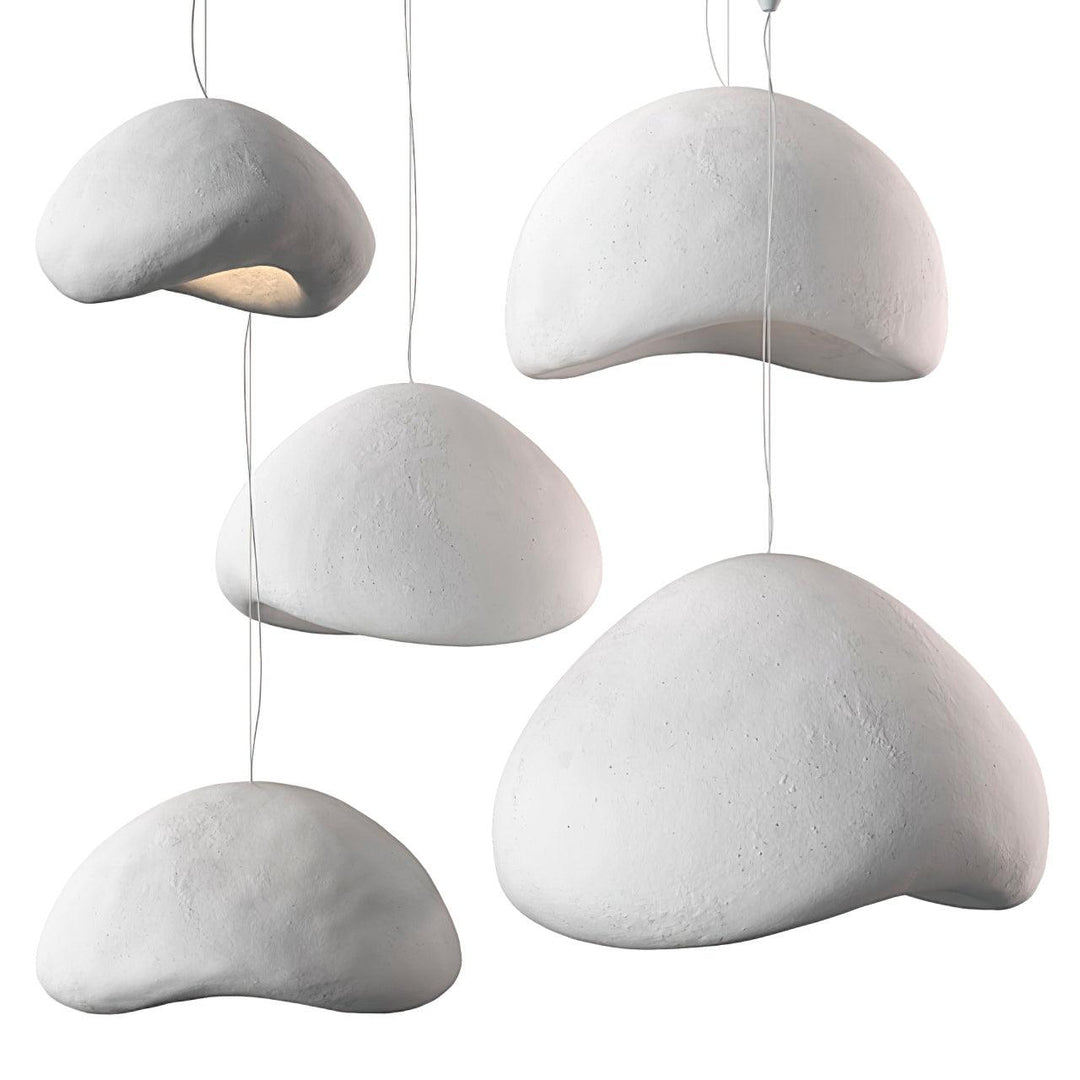 Lampadario Wabi-Sabi grappolo di Ciottoli Forma organica minimalista Artistico