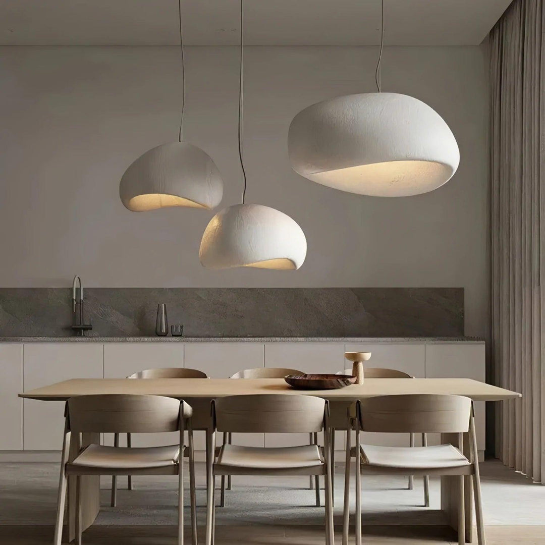 Lampadario Wabi-Sabi grappolo di Ciottoli Forma organica minimalista Artistico