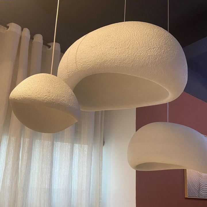 Lampadario Wabi-Sabi grappolo di Ciottoli Forma organica minimalista Artistico