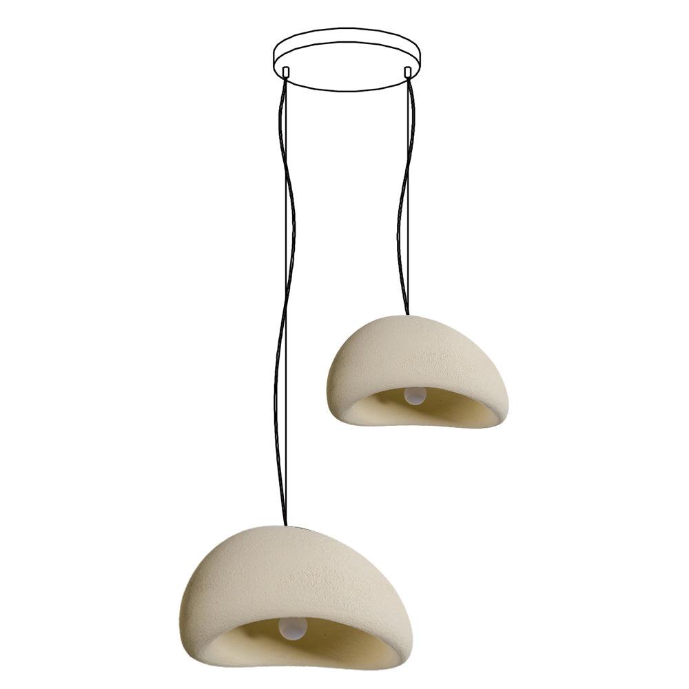 Lampadario Wabi-Sabi grappolo di Ciottoli Forma organica minimalista Artistico