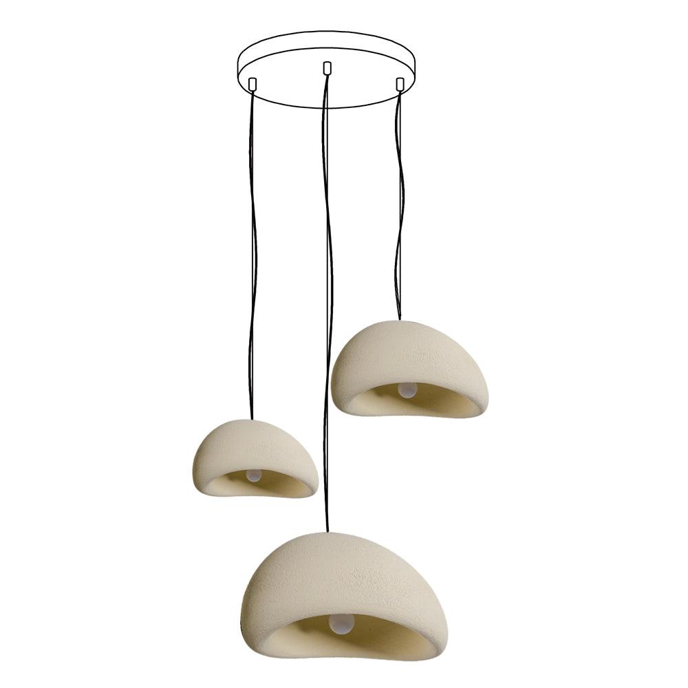 Lampadario Wabi-Sabi grappolo di Ciottoli Forma organica minimalista Artistico