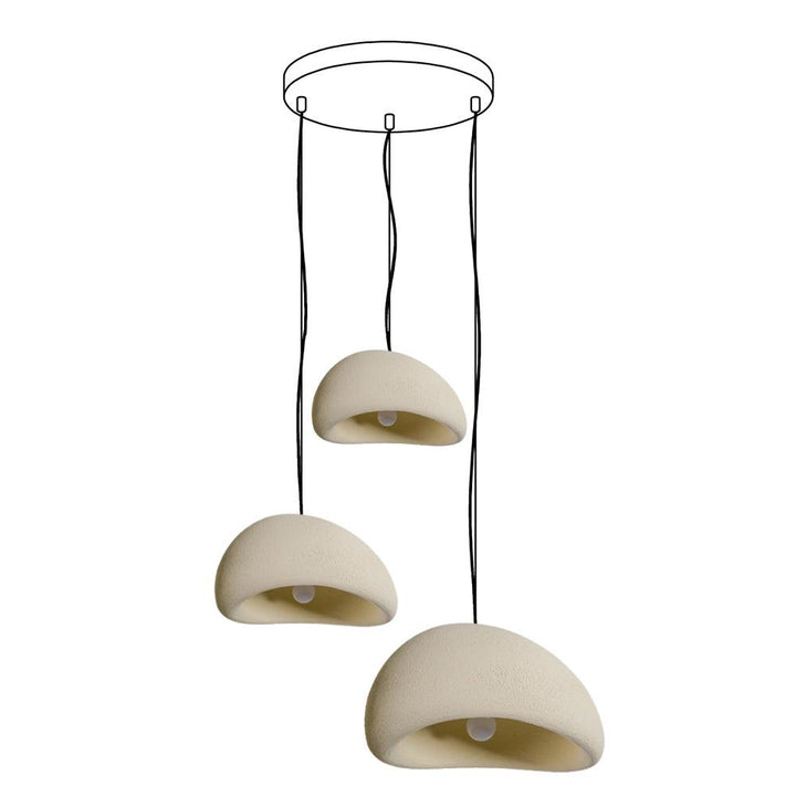 Lampadario Wabi-Sabi grappolo di Ciottoli Forma organica minimalista Artistico