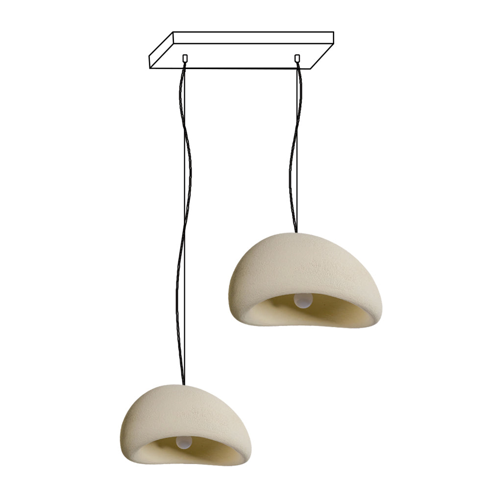 Lampadario Wabi-Sabi grappolo di Ciottoli Forma organica minimalista Artistico