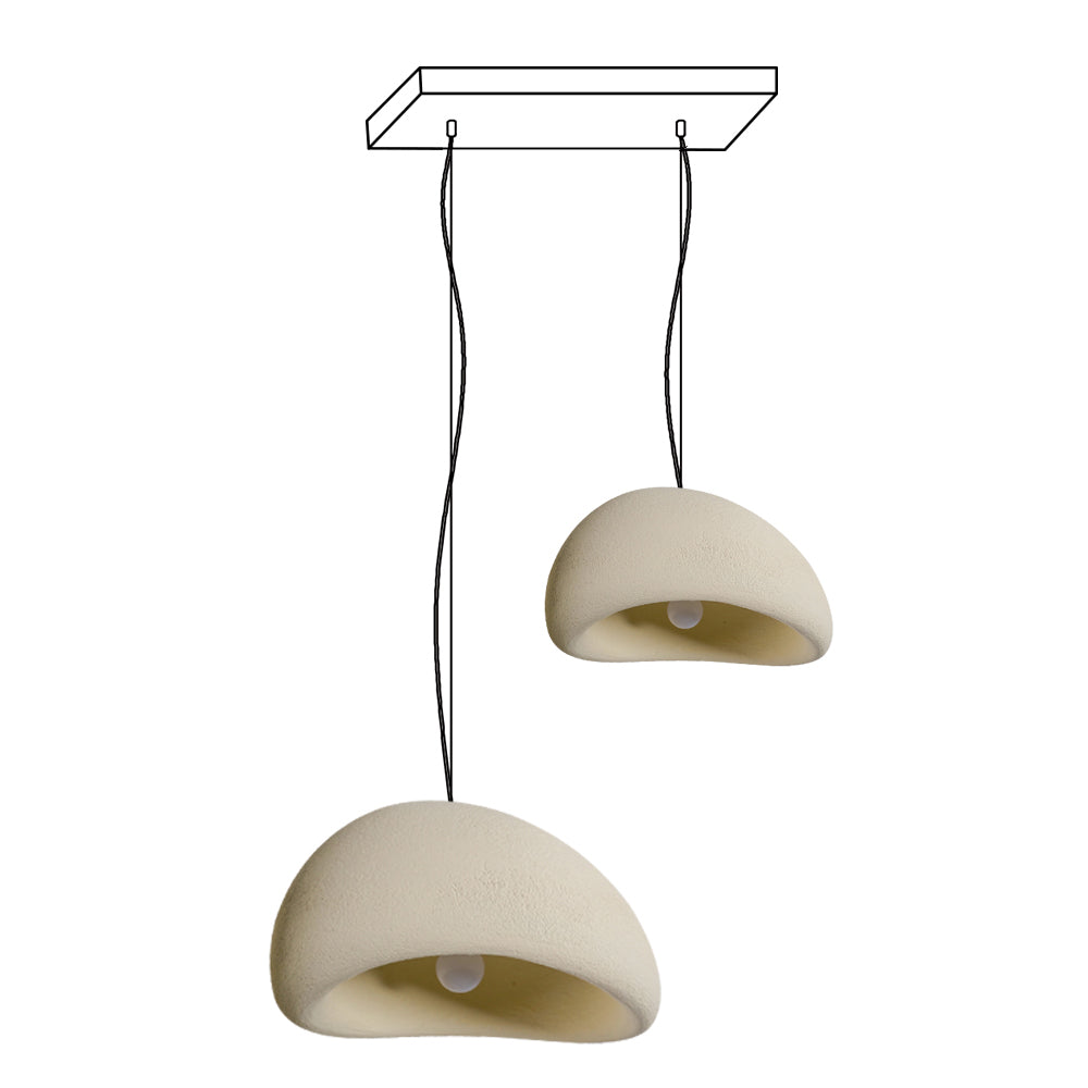 Lampadario Wabi-Sabi grappolo di Ciottoli Forma organica minimalista Artistico