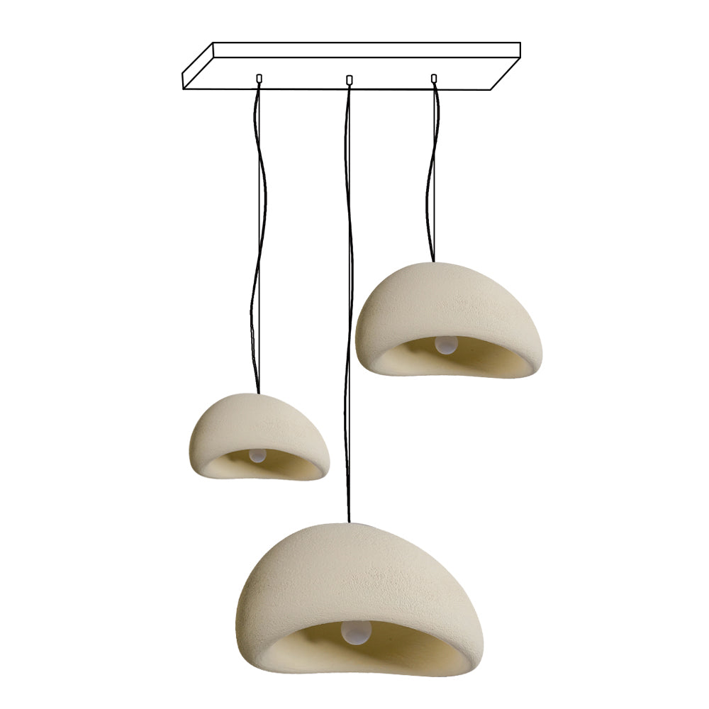 Lampadario Wabi-Sabi grappolo di Ciottoli Forma organica minimalista Artistico