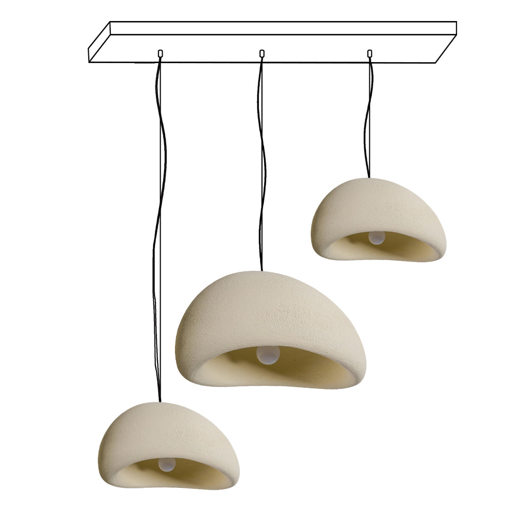 Lampadario Wabi-Sabi grappolo di Ciottoli Forma organica minimalista Artistico