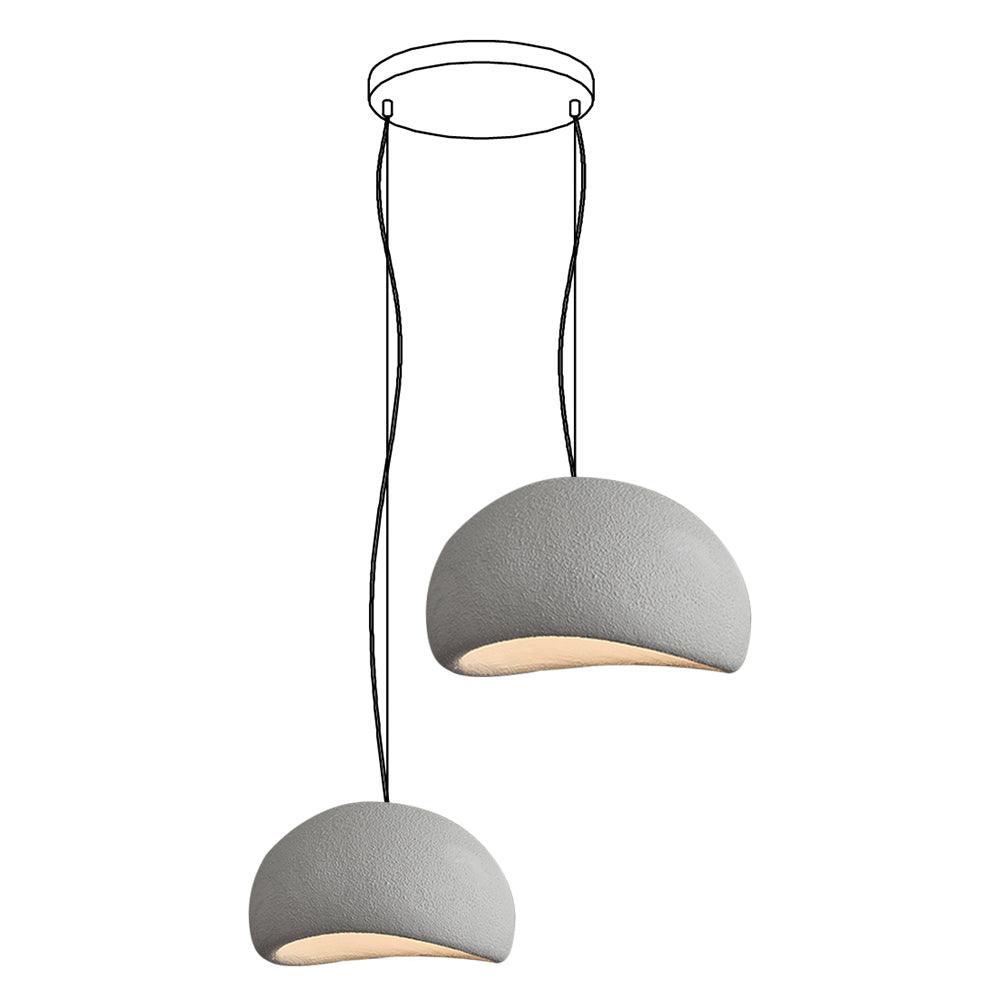 Lampadario Wabi-Sabi grappolo di Ciottoli Forma organica minimalista Artistico