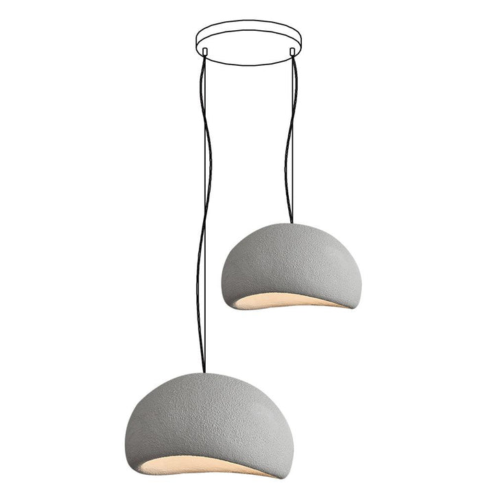 Lampadario Wabi-Sabi grappolo di Ciottoli Forma organica minimalista Artistico