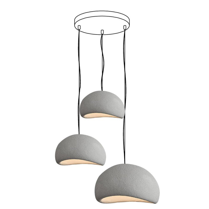 Lampadario Wabi-Sabi grappolo di Ciottoli Forma organica minimalista Artistico