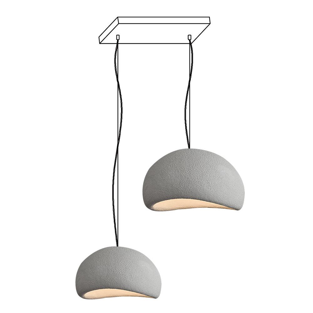 Lampadario Wabi-Sabi grappolo di Ciottoli Forma organica minimalista Artistico