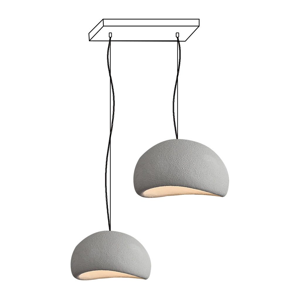 Lampadario Wabi-Sabi grappolo di Ciottoli Forma organica minimalista Artistico