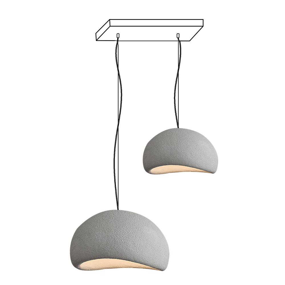 Lampadario Wabi-Sabi grappolo di Ciottoli Forma organica minimalista Artistico