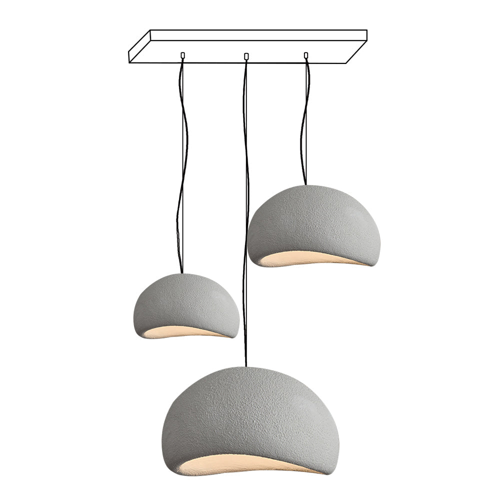 Lampadario Wabi-Sabi grappolo di Ciottoli Forma organica minimalista Artistico