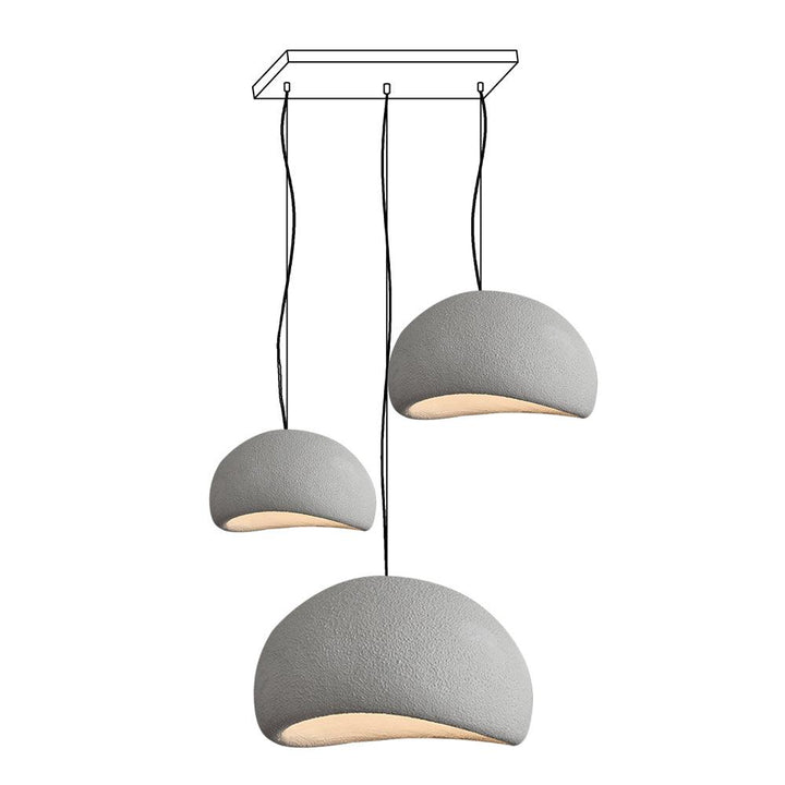 Lampadario Wabi-Sabi grappolo di Ciottoli Forma organica minimalista Artistico