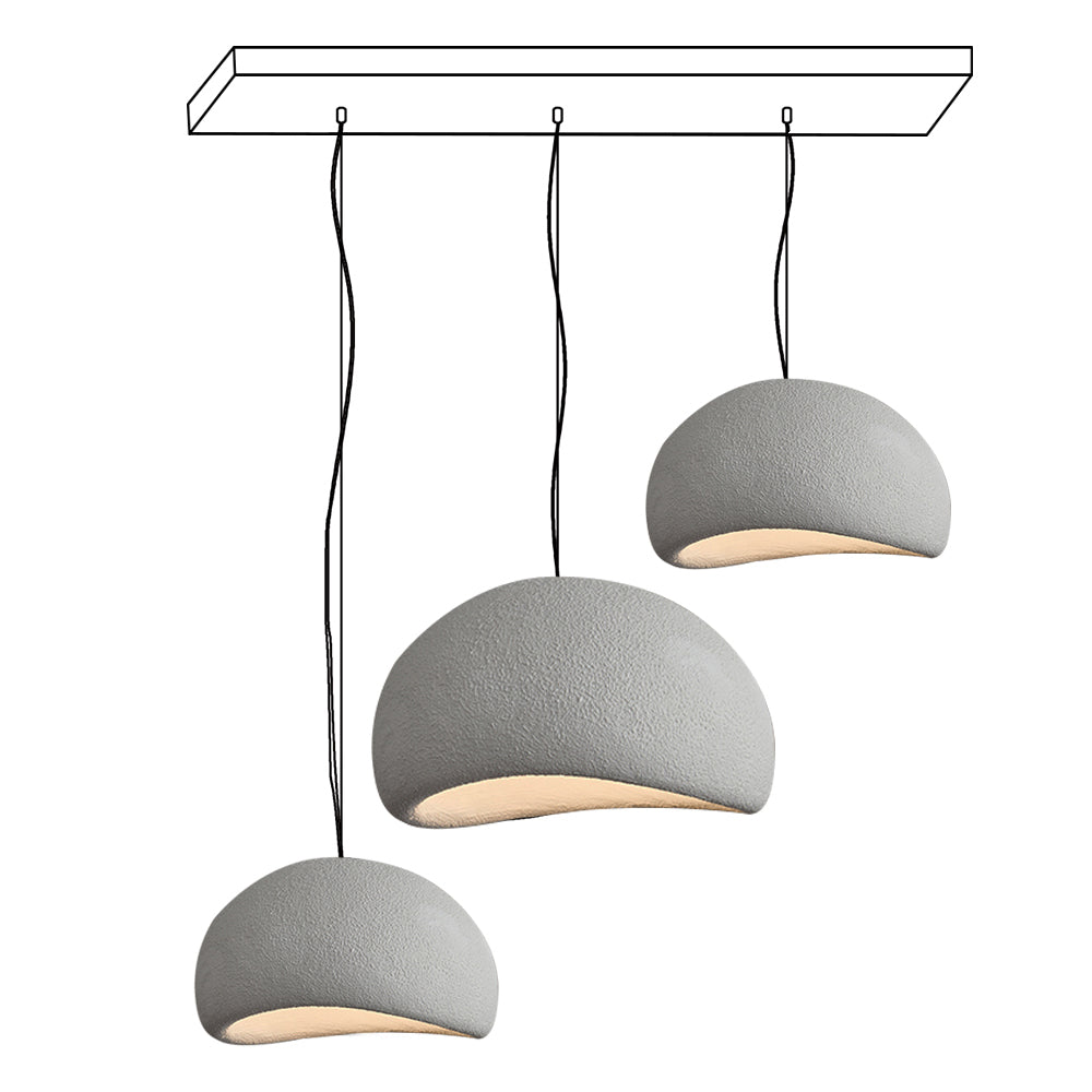 Lampadario Wabi-Sabi grappolo di Ciottoli Forma organica minimalista Artistico