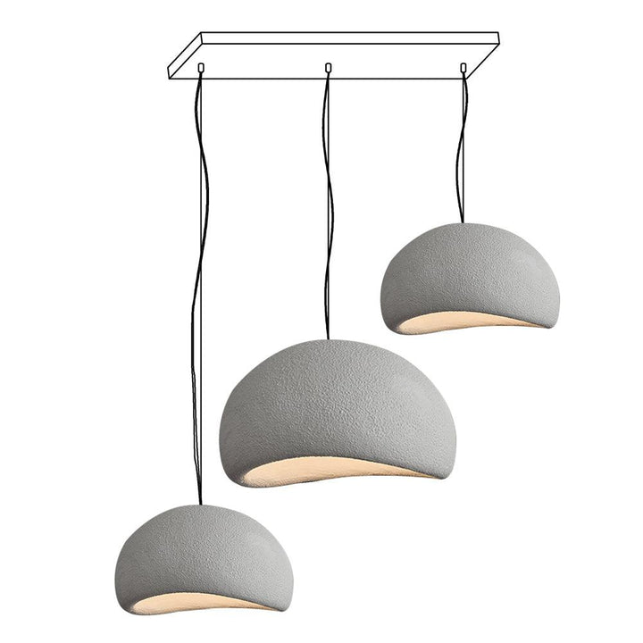 Lampadario Wabi-Sabi grappolo di Ciottoli Forma organica minimalista Artistico
