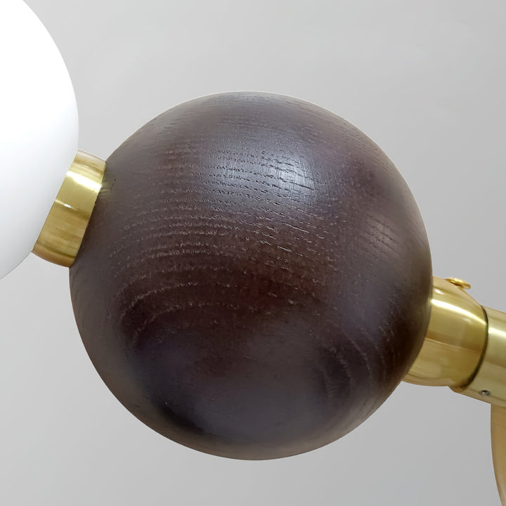 Aldisira lampadario Necklace in noce con perle