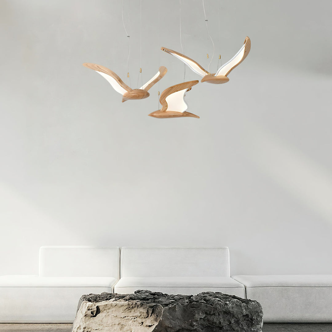 Aldiira lampadario Forma Uccello legno Scultoreo