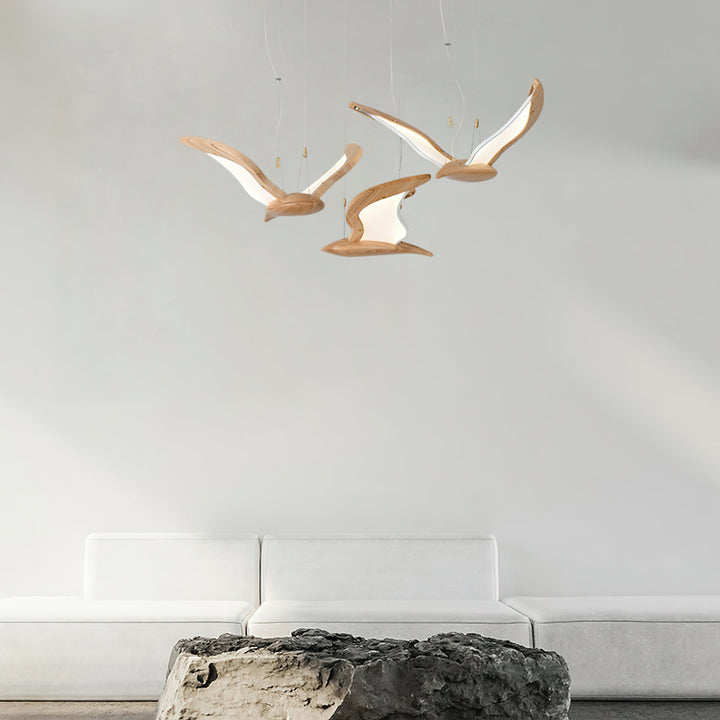 Aldiira lampadario Forma Uccello legno Scultoreo