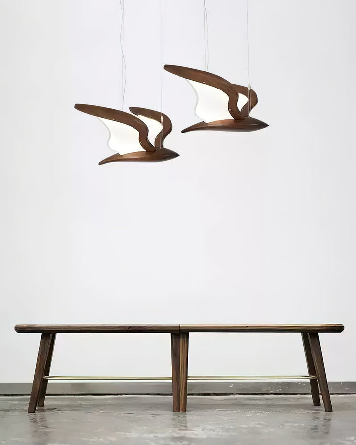 Aldiira lampadario Forma Uccello legno Scultoreo