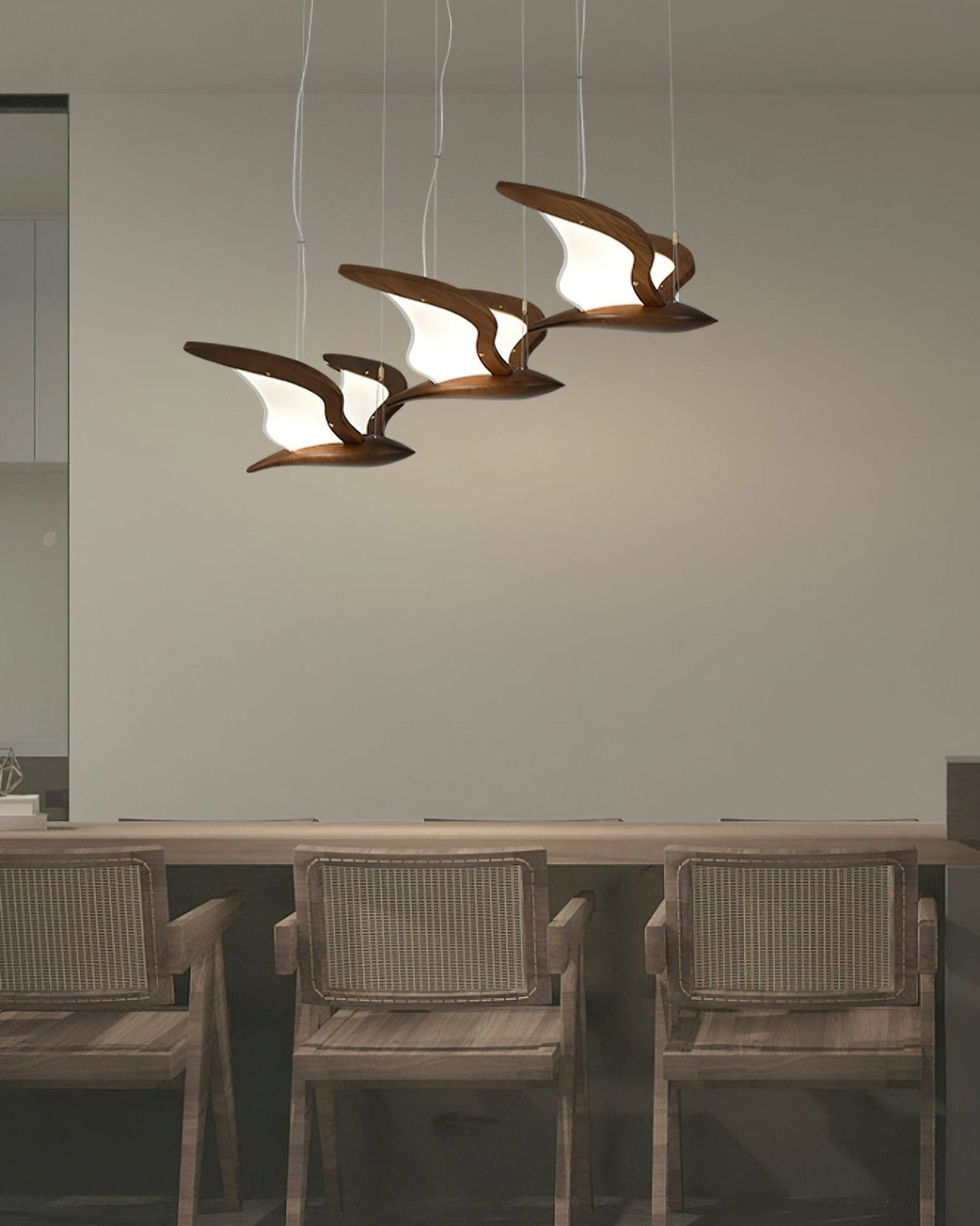 Aldiira lampadario Forma Uccello legno Scultoreo