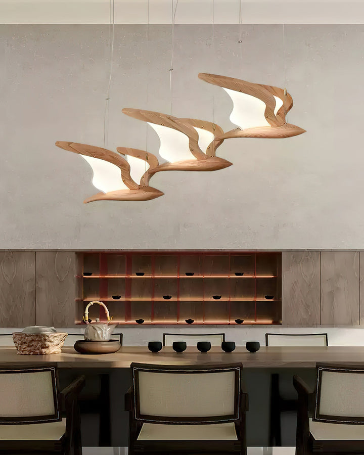 Aldiira lampadario Forma Uccello legno Scultoreo