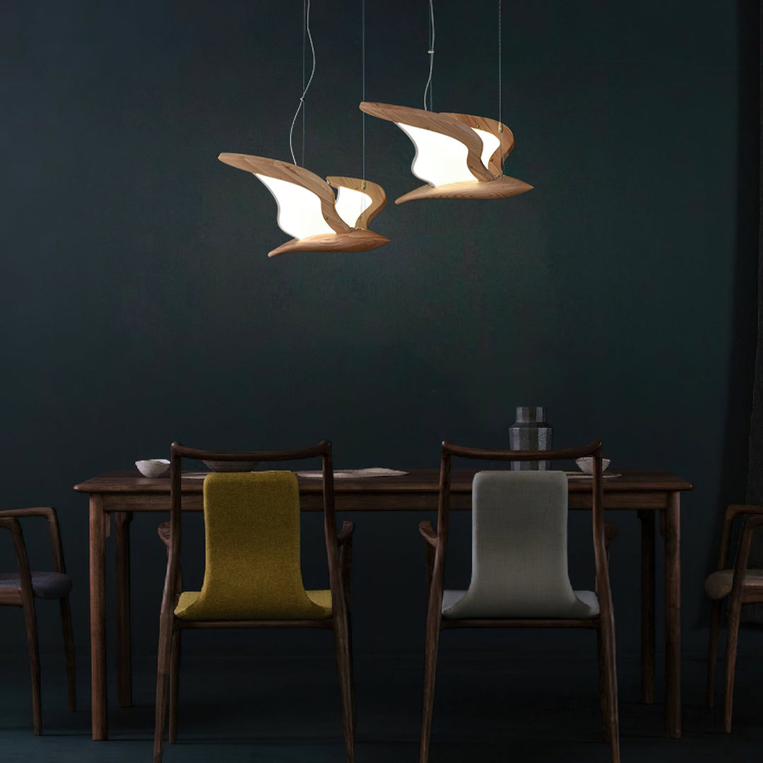 Aldiira lampadario Forma Uccello legno Scultoreo