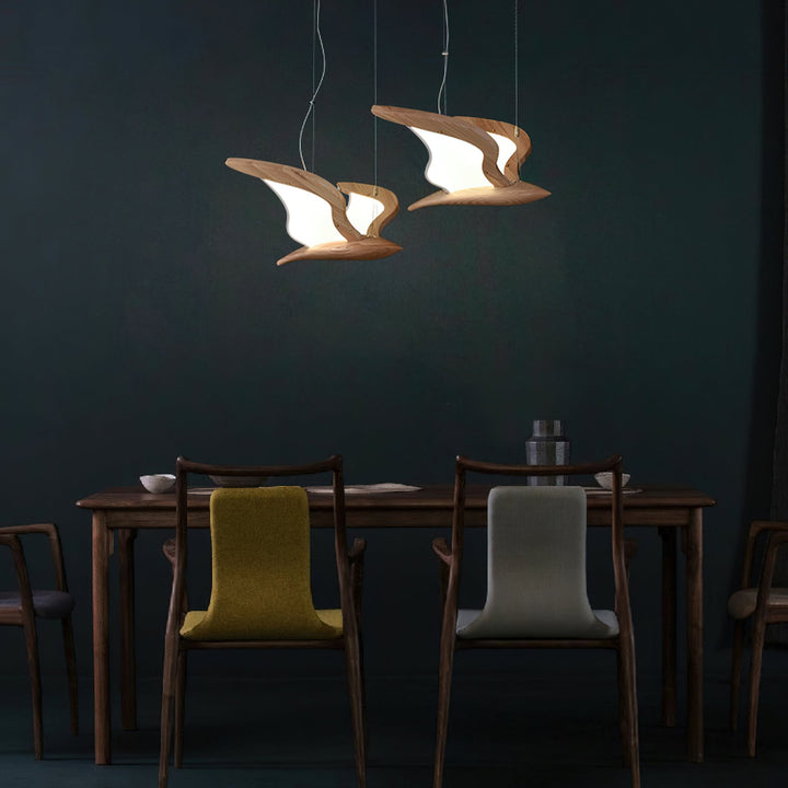 Aldiira lampadario Forma Uccello legno Scultoreo