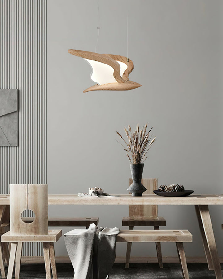 Aldiira lampadario Forma Uccello legno Scultoreo
