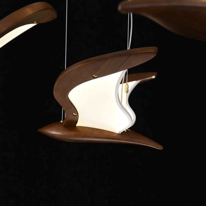 Aldiira lampadario Forma Uccello legno Scultoreo
