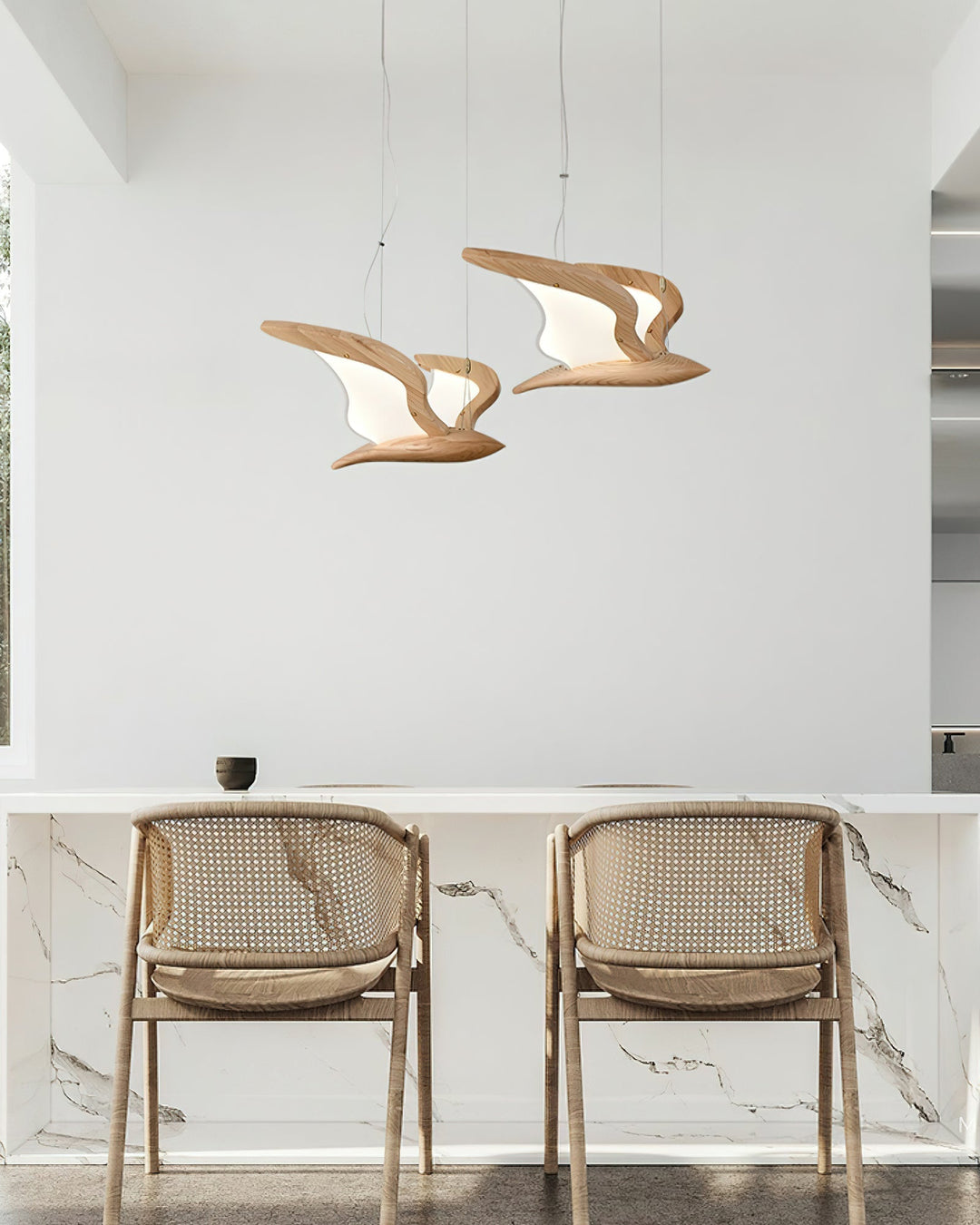Aldiira lampadario Forma Uccello legno Scultoreo