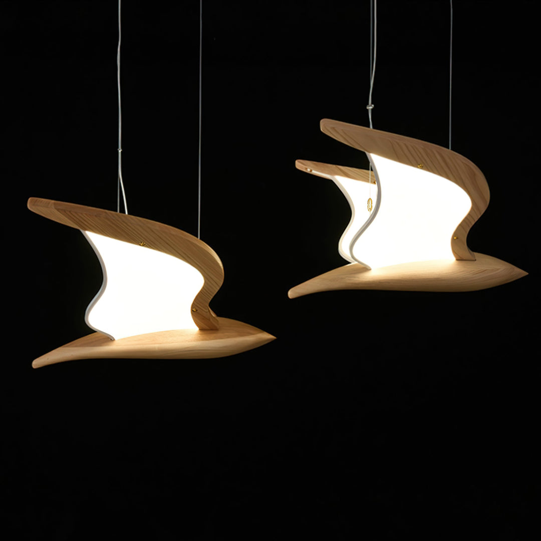 Aldiira lampadario Forma Uccello legno Scultoreo