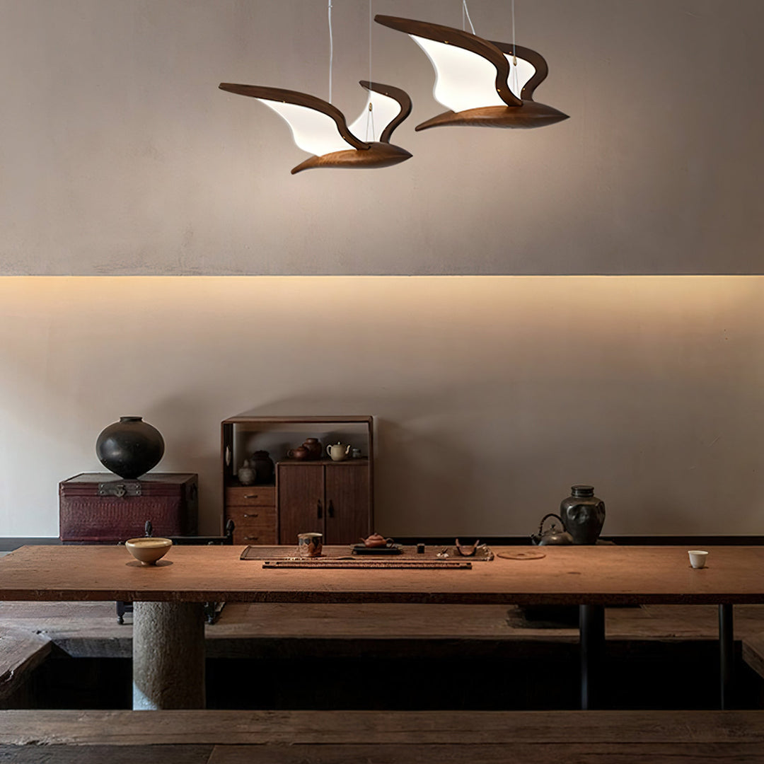 Aldiira lampadario Forma Uccello legno Scultoreo