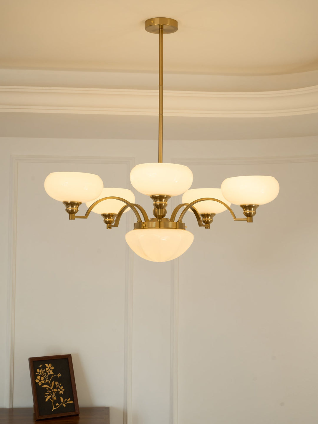Veliniel lampadario Warre Satin Nickel vetro Ferro in nichel