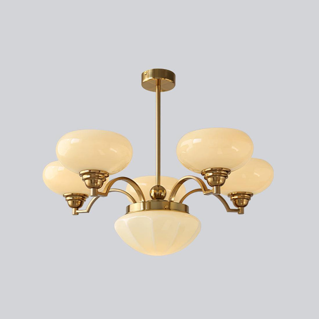 Veliniel lampadario Warre Satin Nickel vetro Ferro in nichel