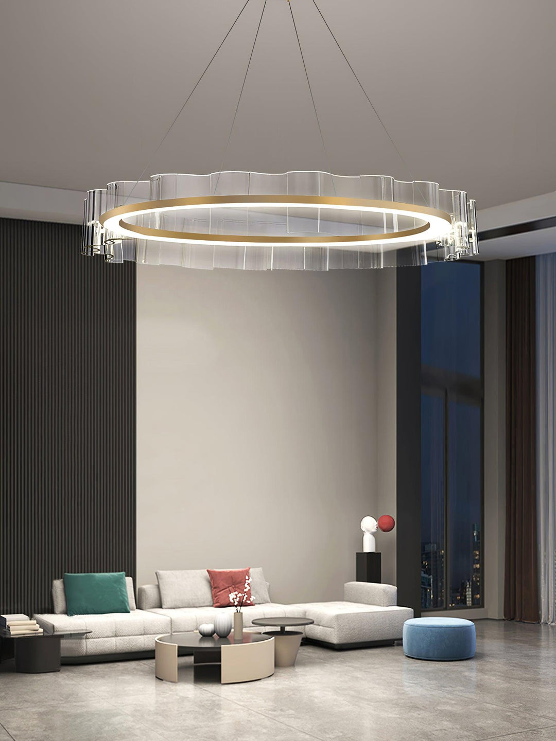 Acoustic lampadario Postmoderno di lusso con Motivo Onde d&
