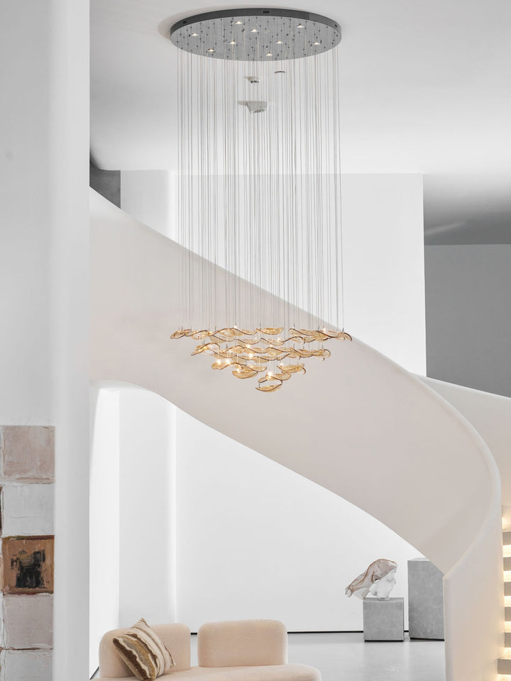 Orinthal Wave Floating Leaf lampadario