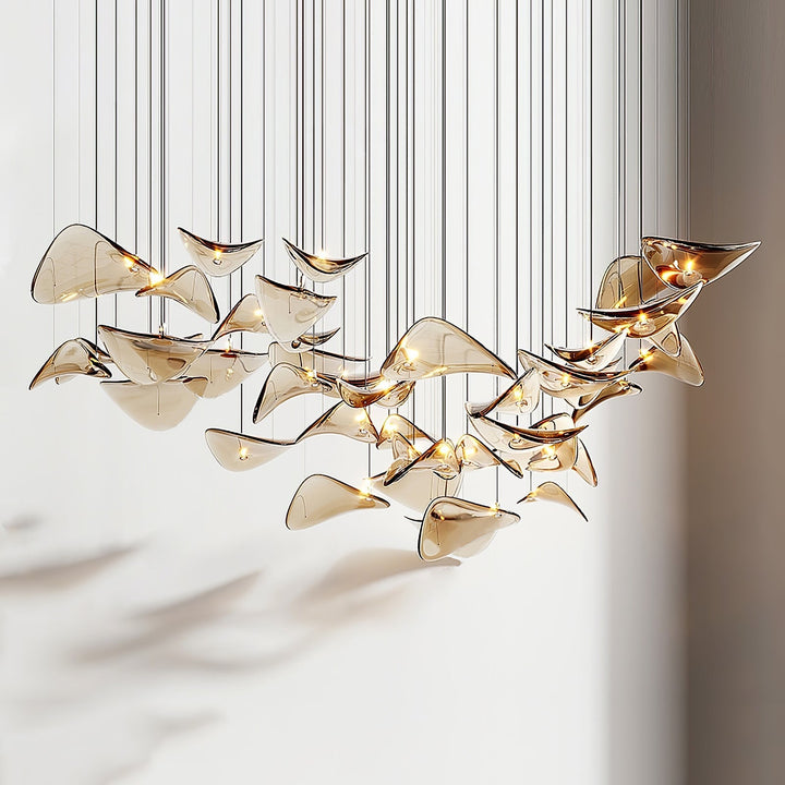 Orinthal Wave Floating Leaf lampadario