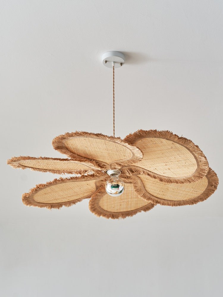 Sfrangia lampada a sospensione Raffia